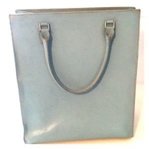 Kate Spade Light Blue Pebble Grain Leather Tote